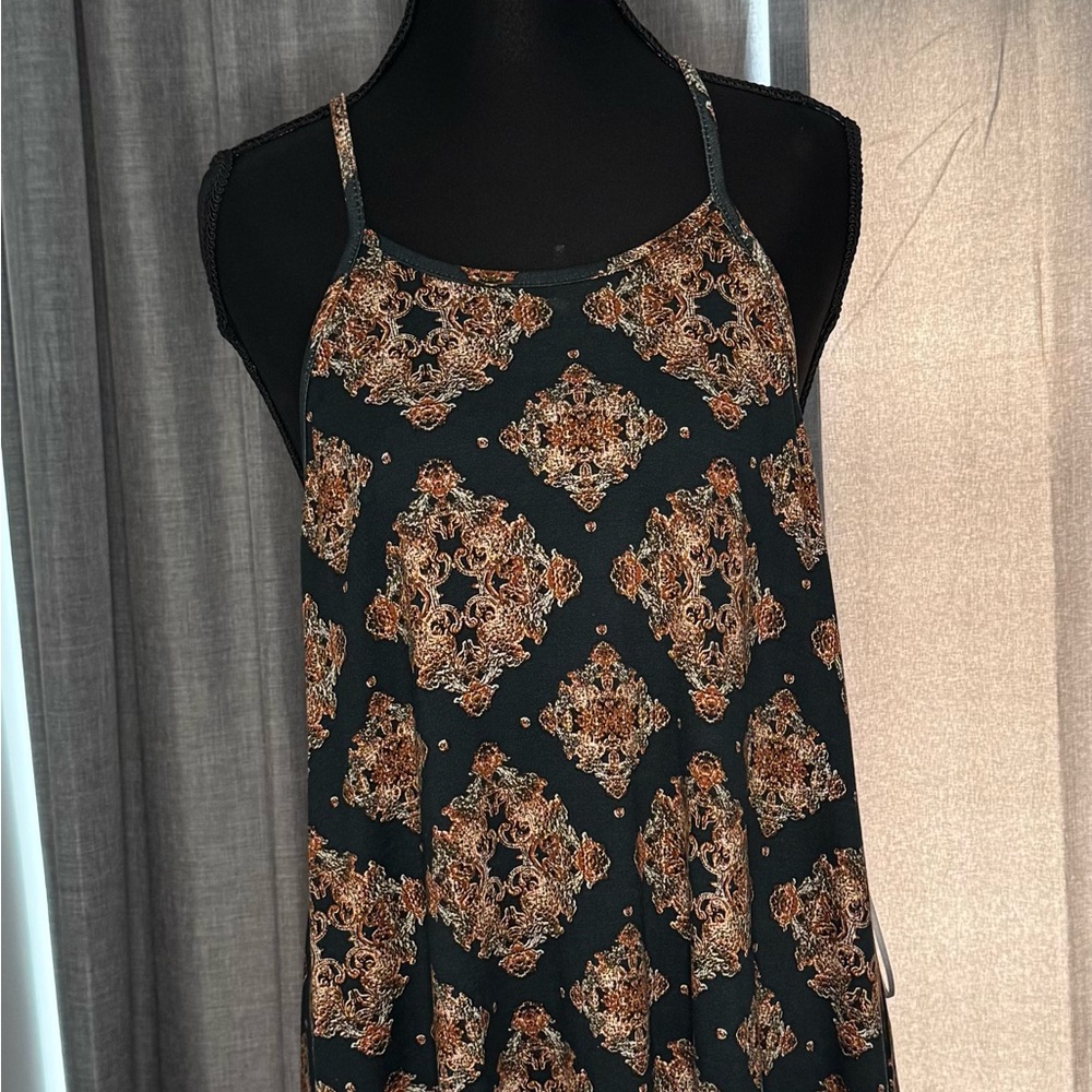 French Grey Black and Brown Patterned Garment